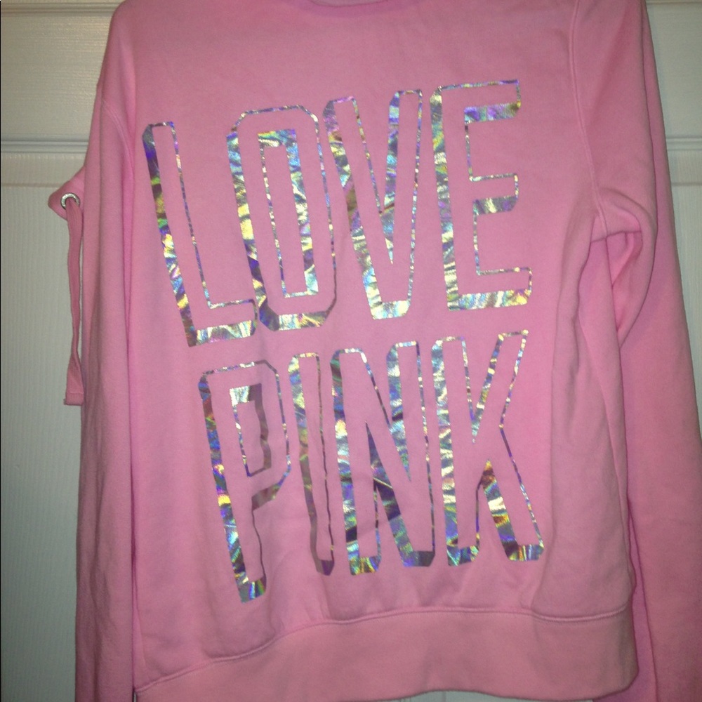 NWOT Victoria's Secret pink hoodie zip up
